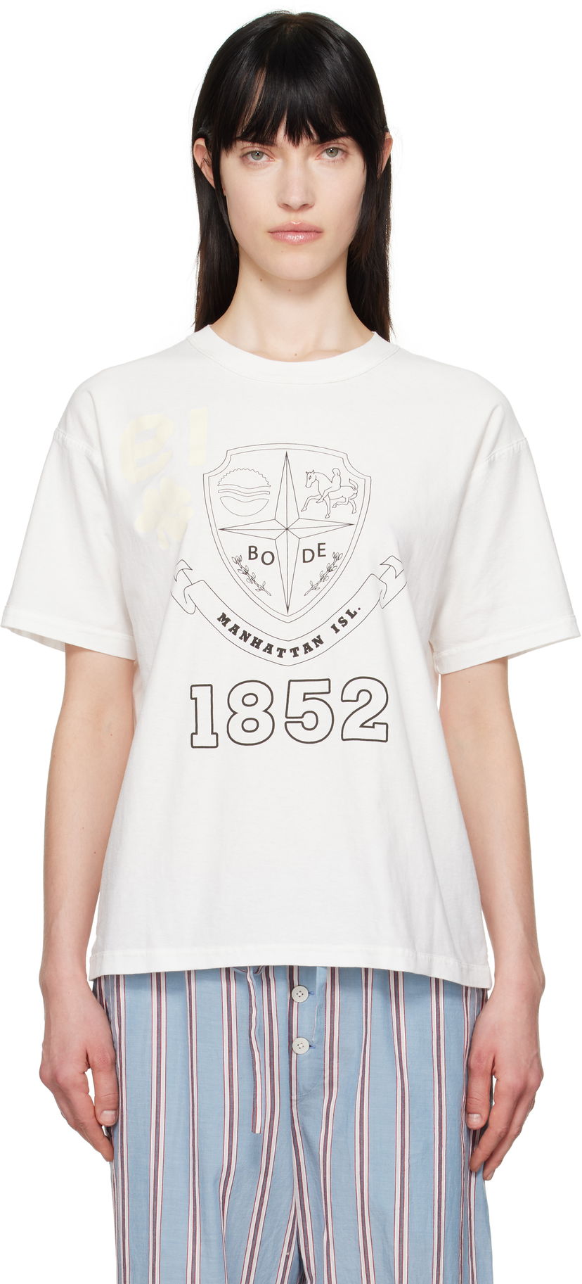 Majica kratkih rukava Bode Bode Crest Reversible T-Shirt Bijela | MRS25CS059