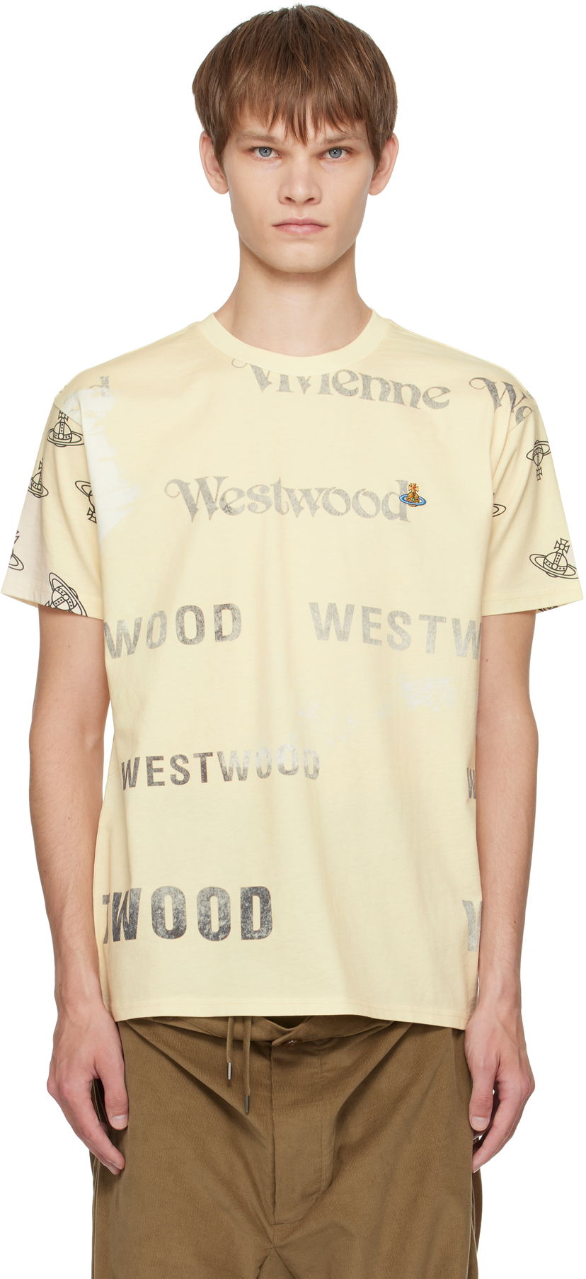 Majica kratkih rukava Vivienne Westwood Vivienne Westwood Labels Classic T-Shirt Žuta | 3G010013-J006E-