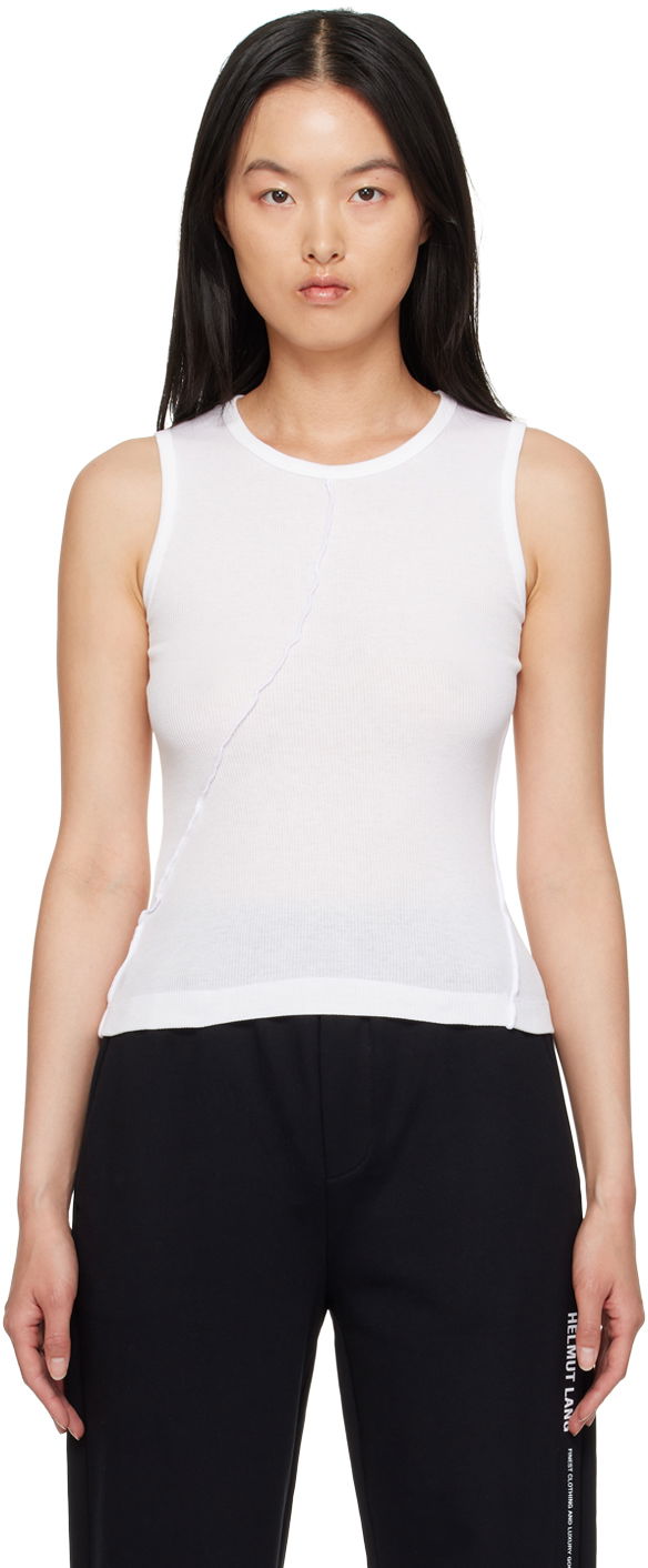 Majica bez rukava Helmut Lang Helmut Lang Twisted Tank Top Bijela | N05HW509