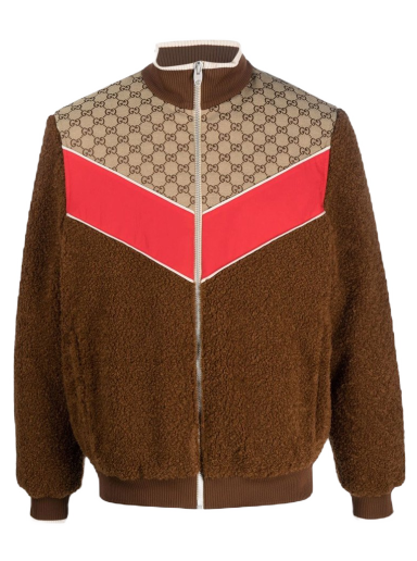 Jakna Gucci GG Monogram-Pattern Zip-Up Jacket Smeđa | 716794 XJEUS 2396