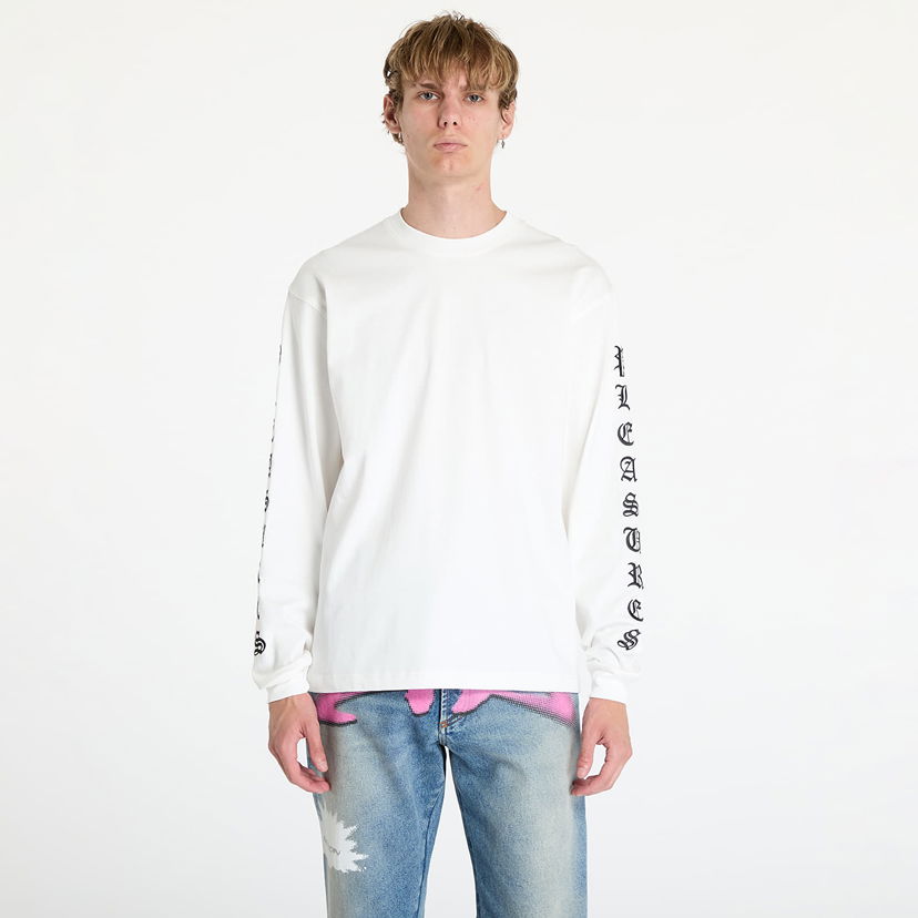 Majica kratkih rukava Pleasures Oe Heavyweight Long Sleeve Tee White Bijela | P24F045 WHITE