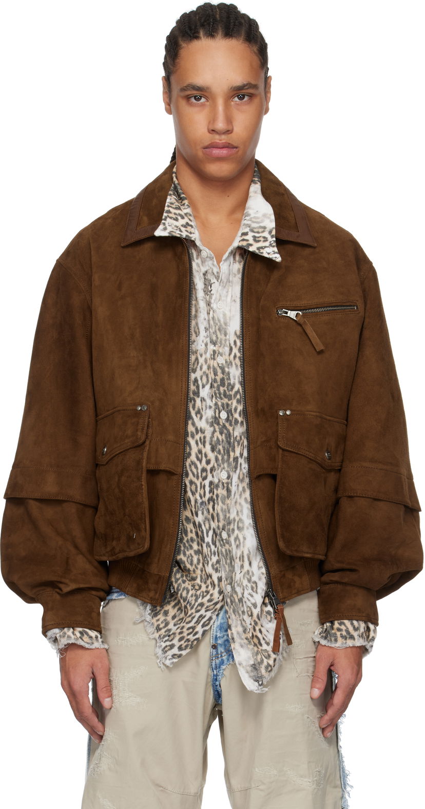 Bomber jakna Andersson Bell Andersson Bell Mikoos Suede Bomber Jacket Smeđa | awa673m