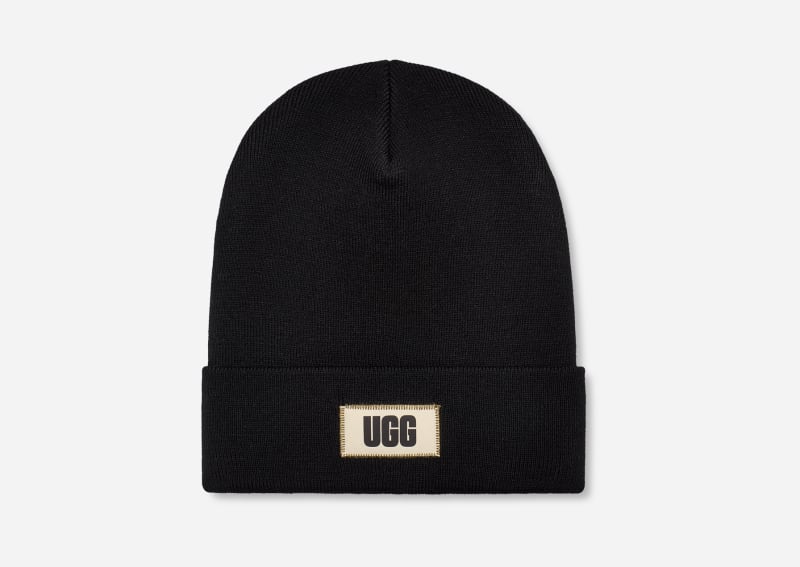 Kapica UGG High Crown Wool Beanie Crna | 101067-BLK