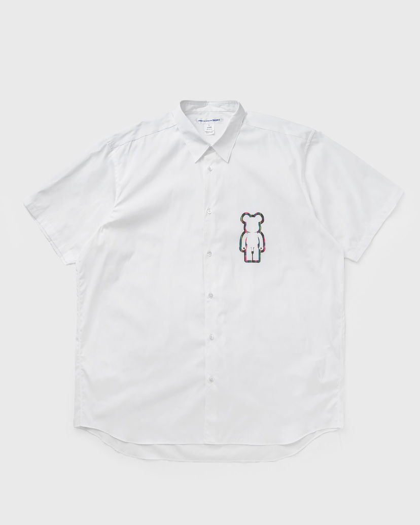 Košulja Comme des Garçons Short Sleeve Woven Shirt with Bear Graphic Bijela | FO-B038-S25-1