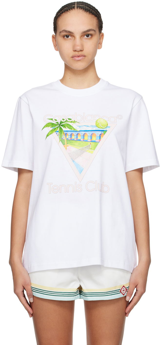 Majica kratkih rukava Casablanca Tennis Club Icon T-Shirt Bijela | U-MPS24-JTS-001-01