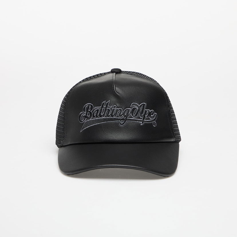 Kapa BAPE A BATHING APE Baseball Logo Mesh Cap Crna | 001CPL301002MBLK