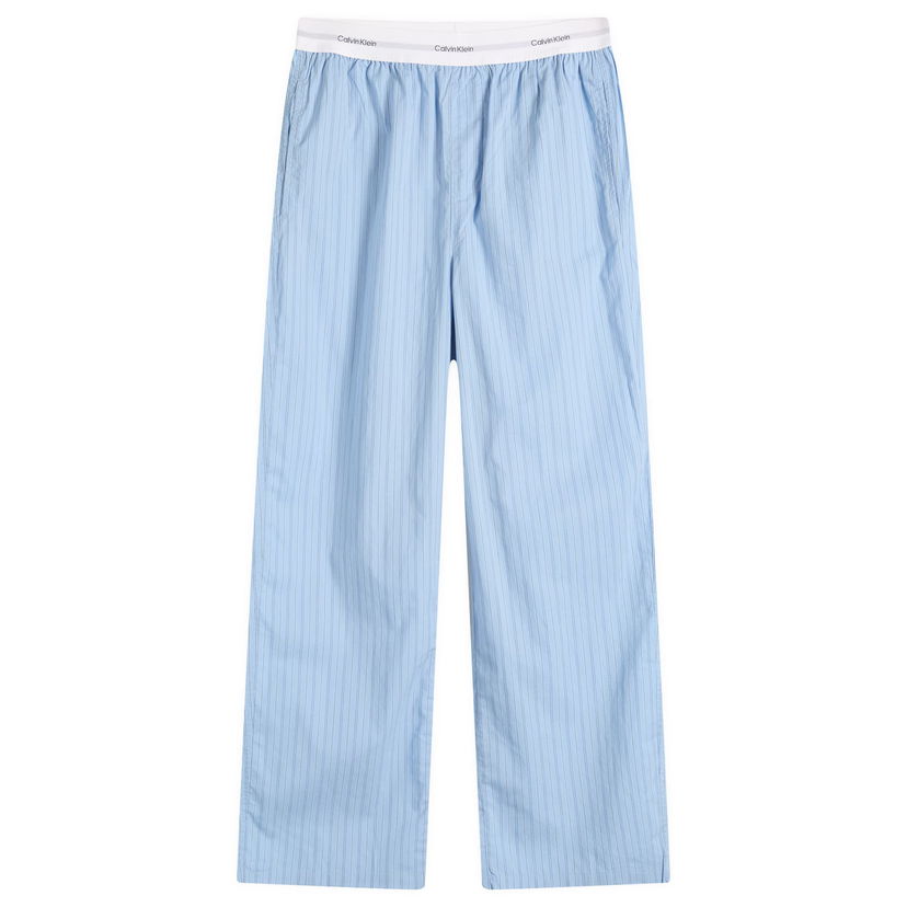 Pidžama CALVIN KLEIN Women's Cotton Poplin Sleep Pants, Size Large Plava | LV00QS74102S3