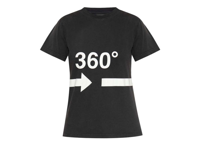 Majica kratkih rukava Balenciaga 360 Degree Arrow Print T-Shirt Crna | 713879 TNVD5 1070