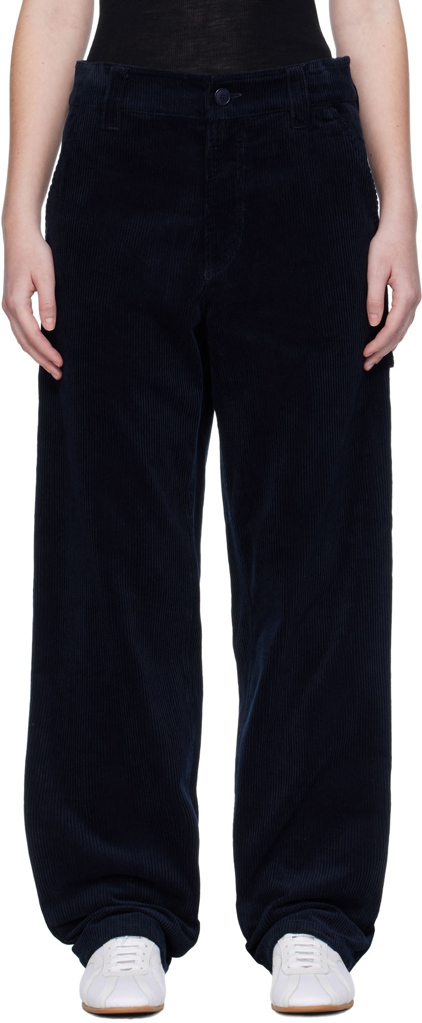 Hlače A.P.C. A.P.C. Fergus Corduroy Pants Tamnoplava | COHBB-M08500