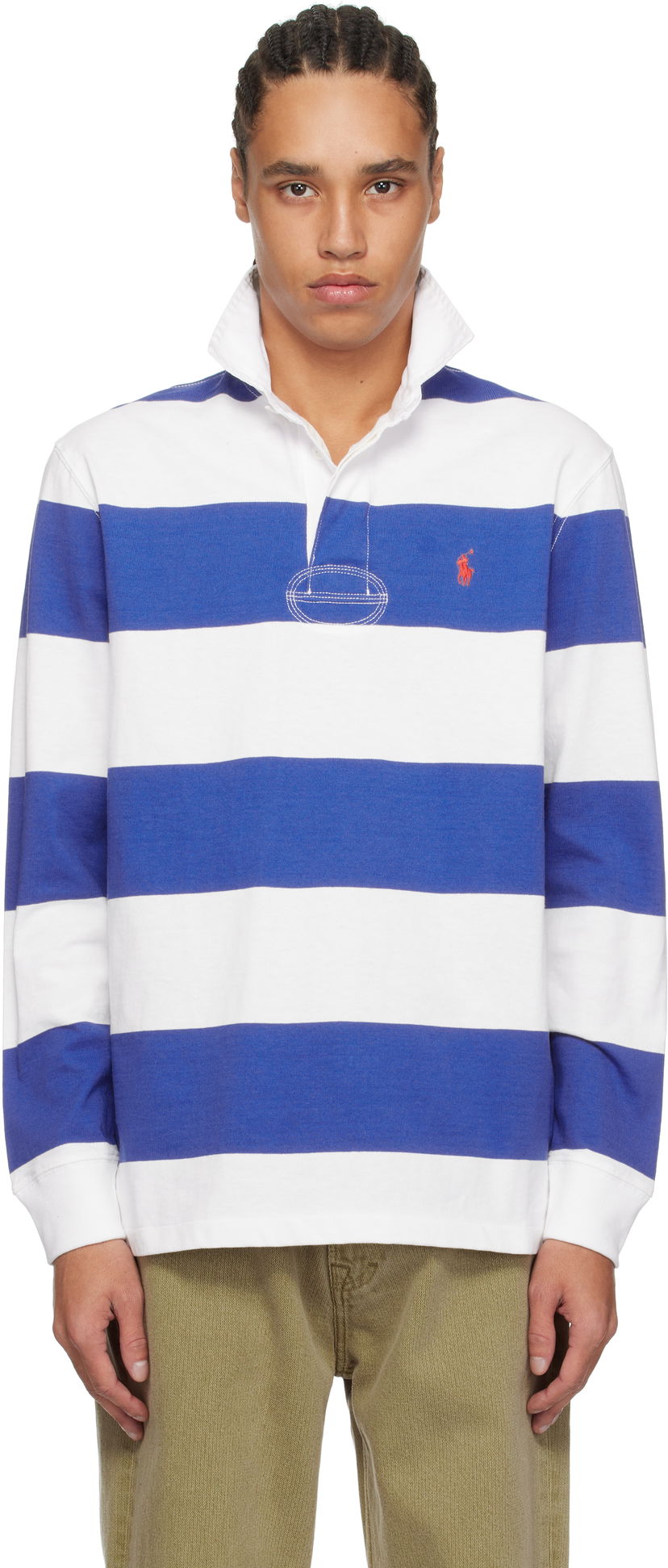 Polo majica Polo by Ralph Lauren Ralph Lauren 'The Iconic Rugby' Shirt Plava | 710900566019