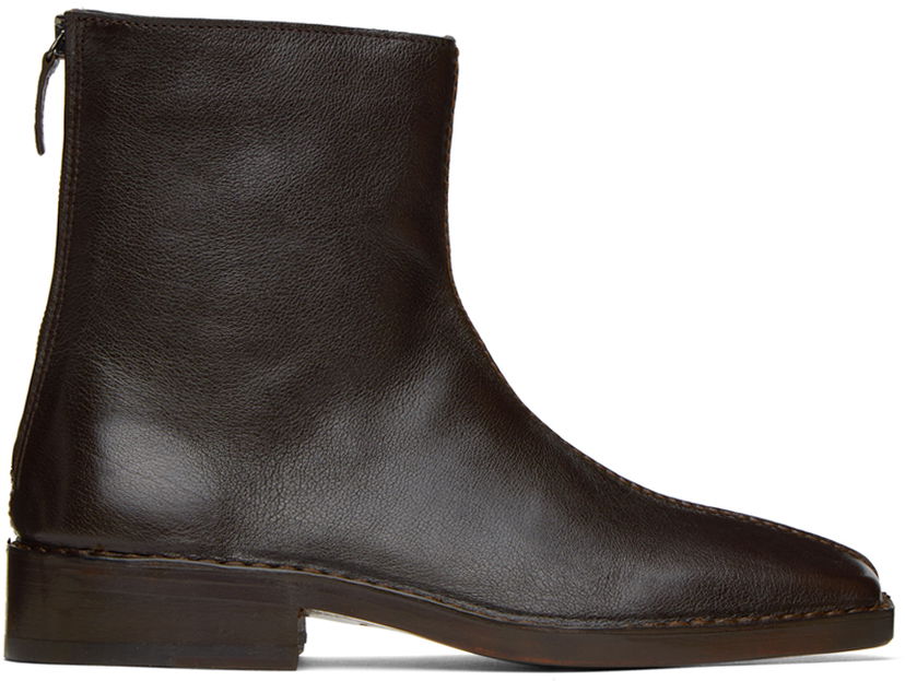 Odjeća LEMAIRE LEMAIRE Piped Zipped Boots Smeđa | FO0060 LL0043