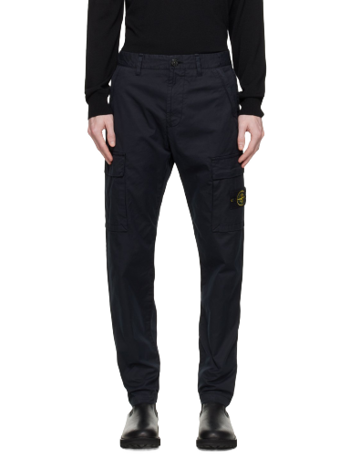 Cargo hlače Stone Island Embroidered Cargo Crna | 771532310