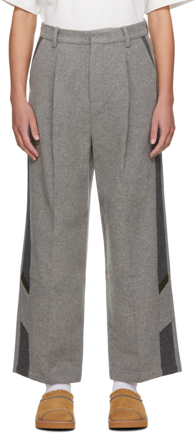 Hlače ADER ERROR Wool Straight-Leg Trousers Siva | BMADFWSA0203GR