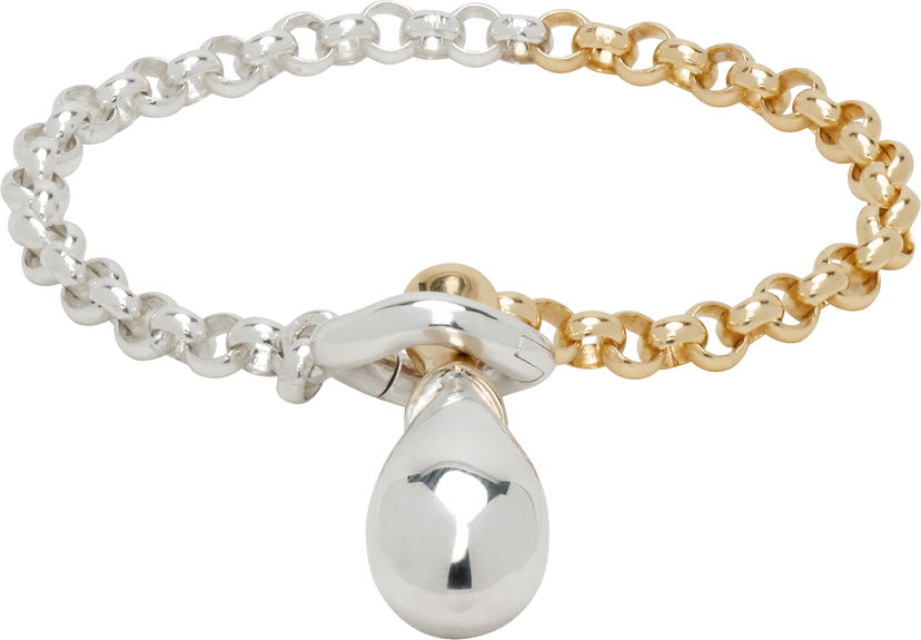 Narukvica Bottega Veneta Bottega Veneta Drop Pendant Chain Bracelet Metalik | 838147 V507D