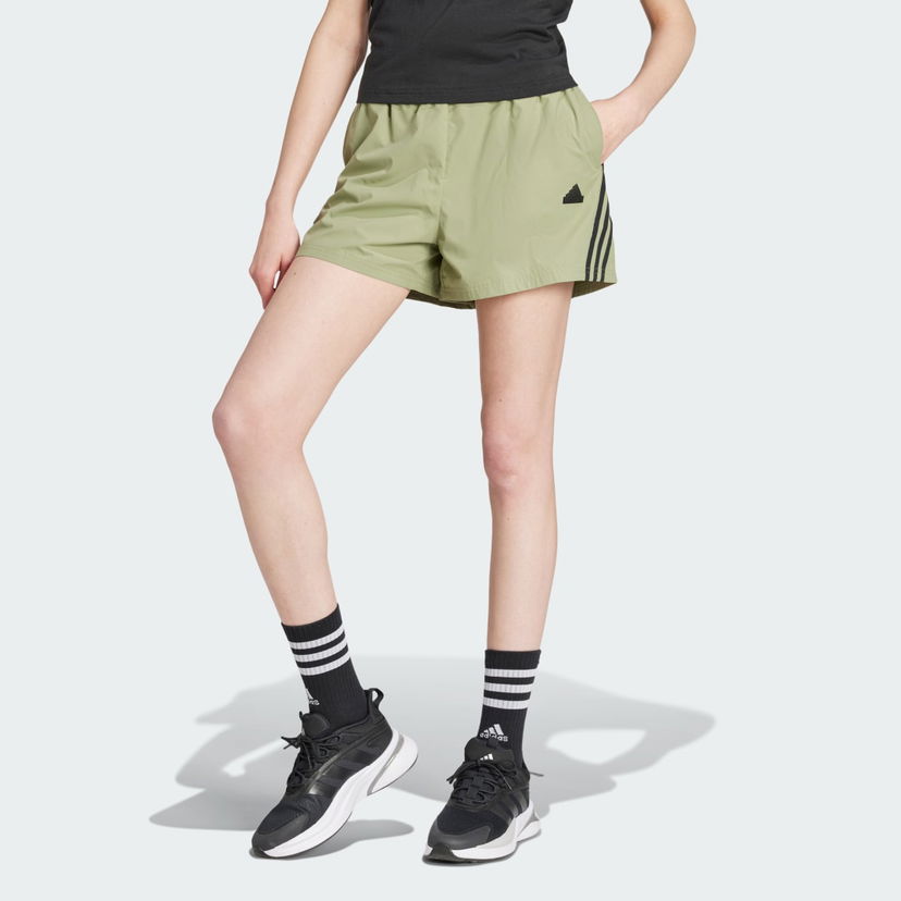 Kratke hlače adidas Performance Future Icons 3-Stripes Woven Shorts Zelena | IW7707