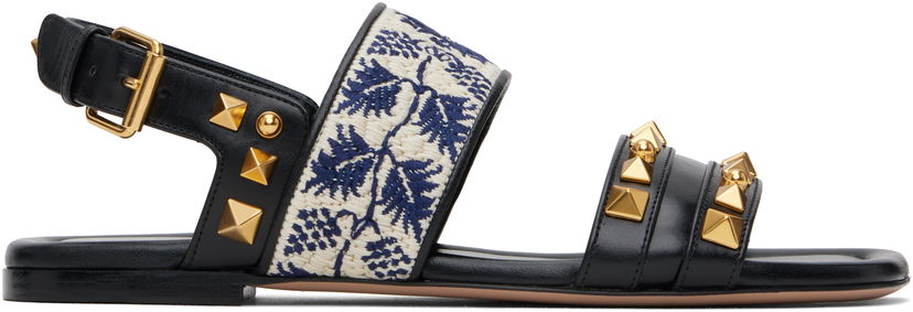 Odjeća Valentino Valentino Garavani County Grape Embroidery Sandals Crna | 6W2S0LP2CQL