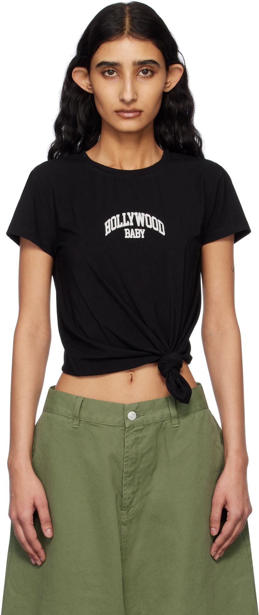 Majica kratkih rukava MISBHV MISBHV Hollywood Baby Knotted T-Shirt Crna | 250W136