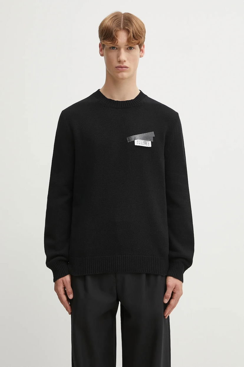 Džemper Maison Margiela MM6 Maison Margiela Wool Sweater Crna | SH2HL0030.M13168.900S
