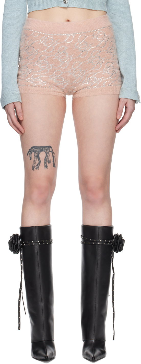 Kratke hlače Blumarine Blumarine Monogram Knit Shorts Ružičasta | P422P124A
