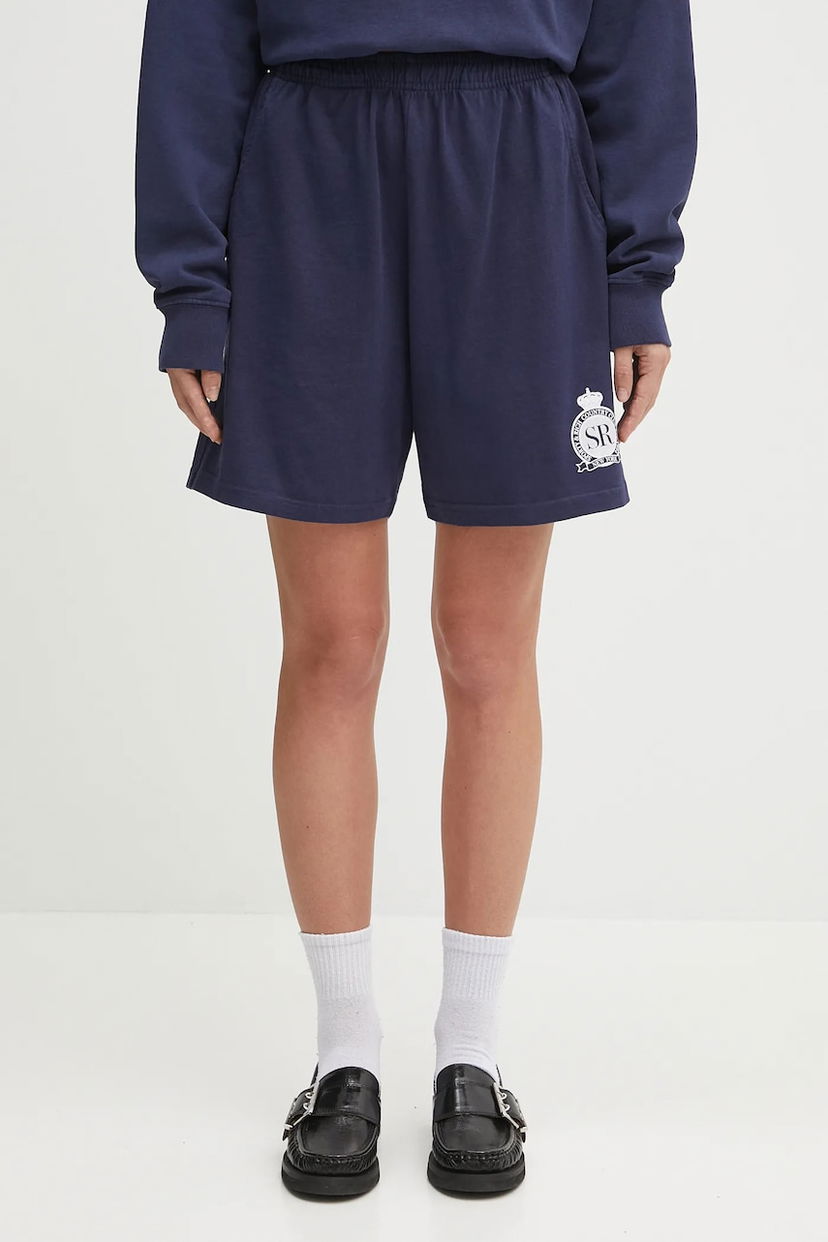 Kratke hlače Sporty & Rich Sporty & Rich Royal Club Gym High Waist Shorts Tamnoplava | SH039620219BL106