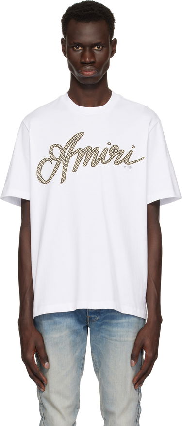 Majica kratkih rukava AMIRI Amiri Script T-Shirt Bijela | AMJYTE1193, 0