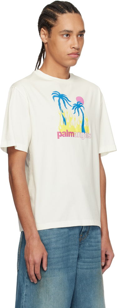 Majica kratkih rukava Palm Angels Palm Angels Burning Oasi Graphic T-Shirt Bijela | PMAA089S25JER0020384, 1