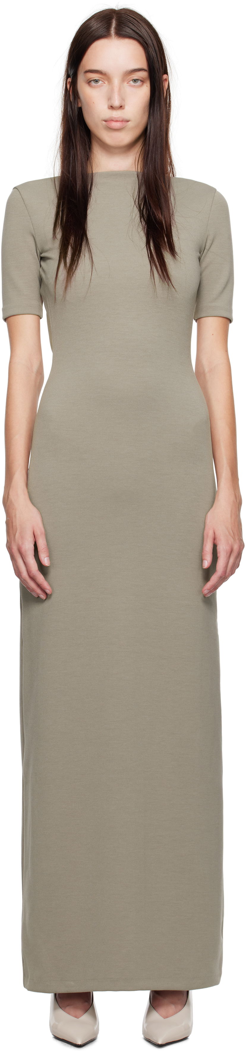 Haljina CALVIN KLEIN Maxi Dress Bež | 81WL261-QDH