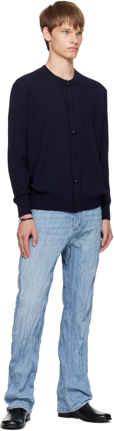 Džemper Bottega Veneta Bottega Veneta Wool Rib Knit Cardigan Tamnoplava | 838111V5L704140, 3