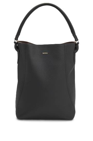 Tote bag BOSS BOSS Grained Leather Bucket Bag Crna | 50547744
