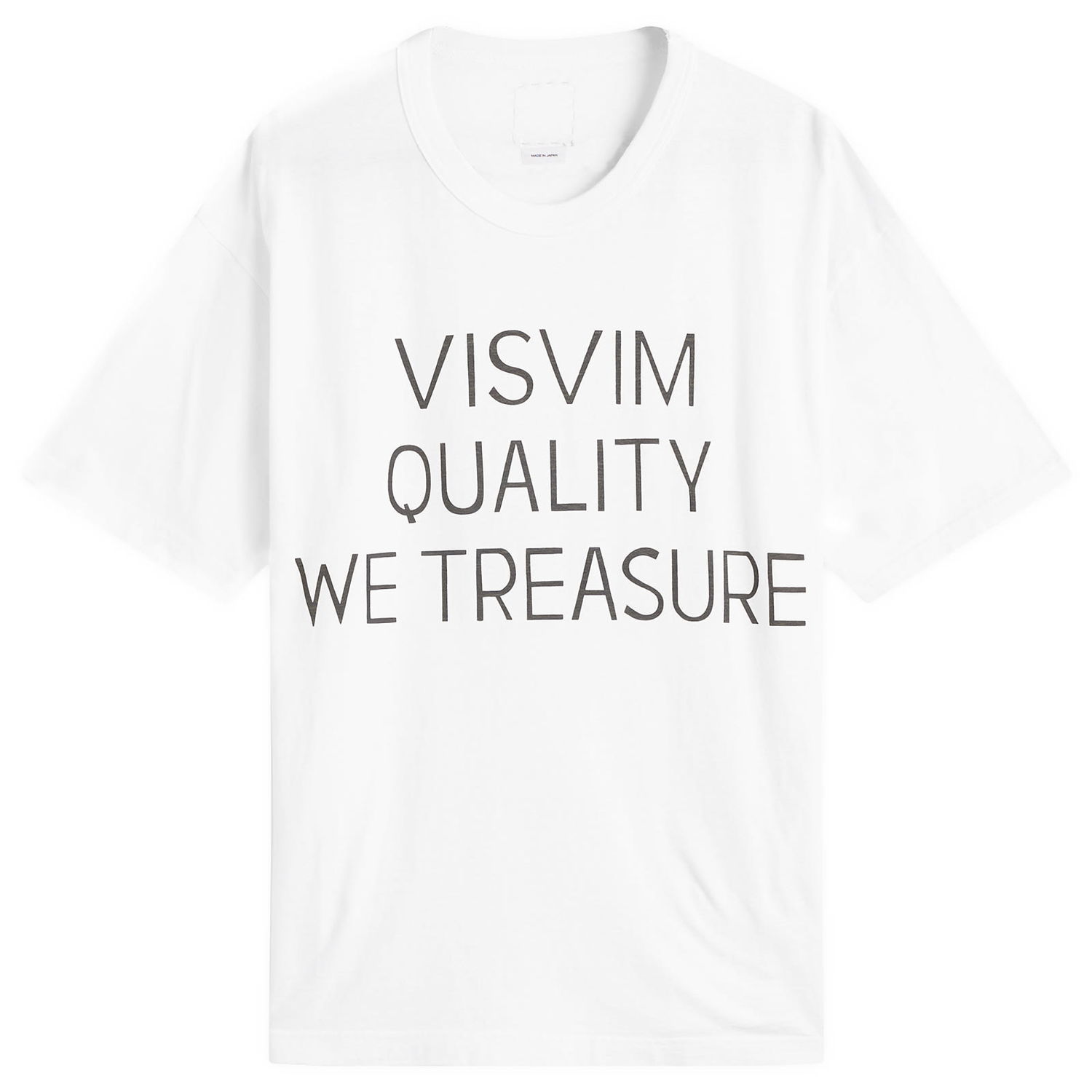 Majica kratkih rukava visvim Jumbo T-Shirt with 'VISVIM QUALITY WE TREASURE' print, Size Large Bijela | 0125205010016-WHT, 0