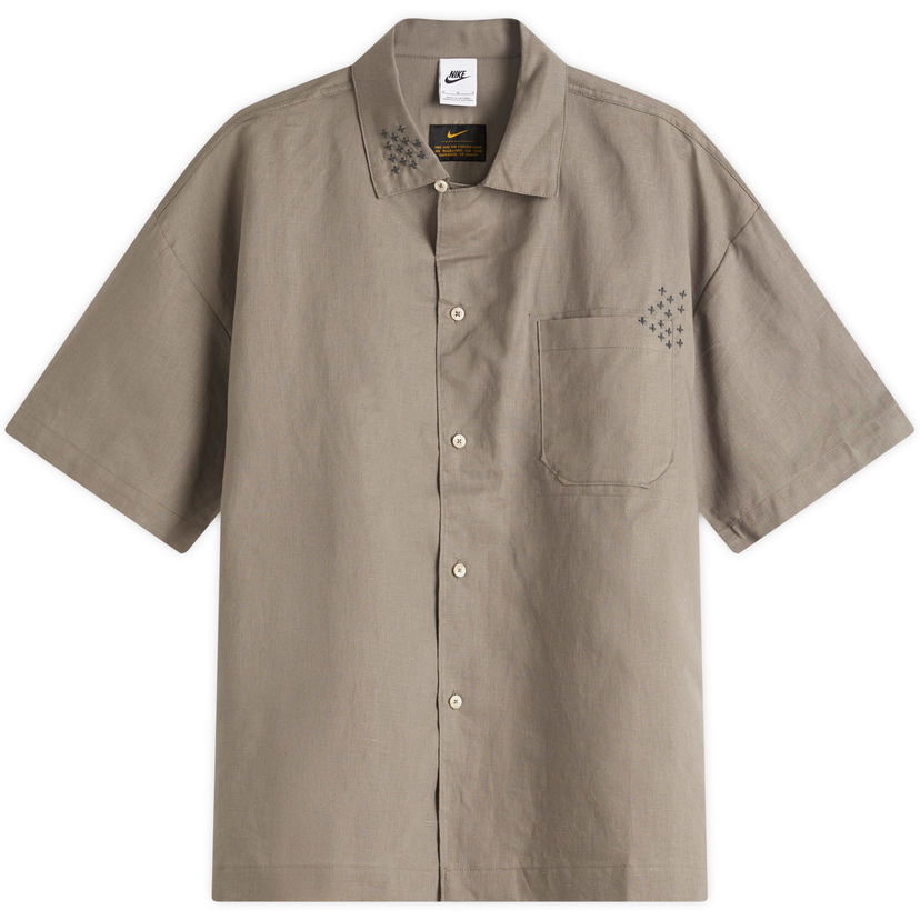 Košulja Nike Life Sashiko Short Sleeve Shirt, Size Large Siva | HJ2981-289