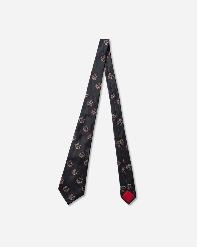 Dodaci Junya Watanabe Silk Tie with Crest Pattern Crna | WP-K408-W25 1