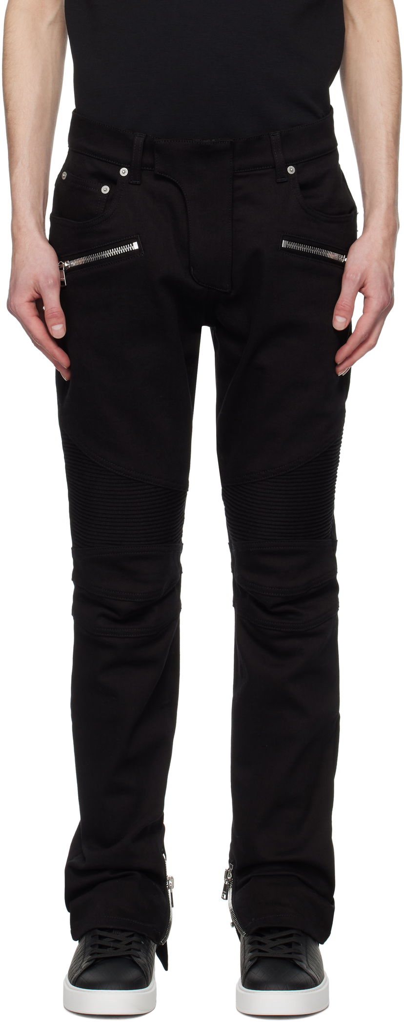 Jeans Balmain Balmain Slim-Fit Biker Jeans Crna | EH1MG115DF63