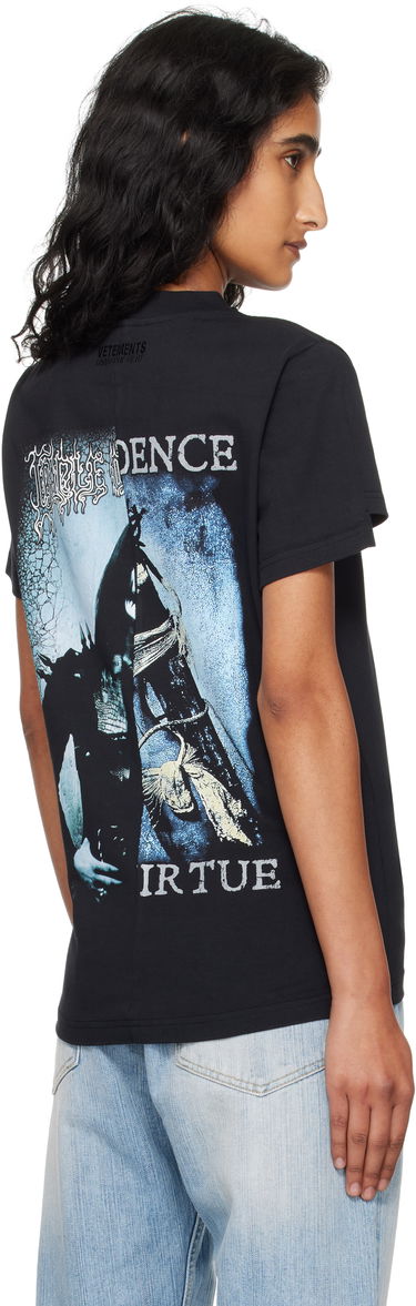 Majica kratkih rukava VETEMENTS VETEMENTS Cradle of Filth Cut-Up Fitted T-Shirt Crna | WCF76TR960BB, 2