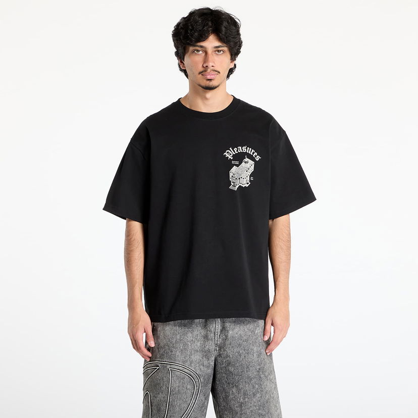 Majica kratkih rukava Pleasures PLEASURES Chapel Heavyweight T-Shirt Crna | P25SU021 BLACK