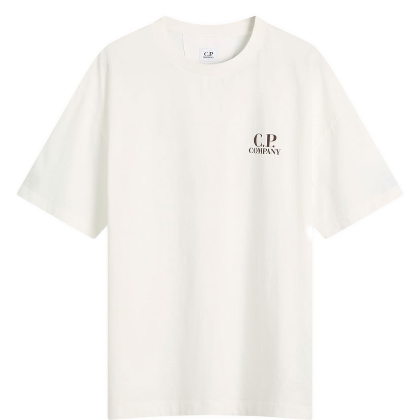 Majica kratkih rukava C.P. Company Logo Print T-Shirt Bijela | 19CMTS103A-005100W-103