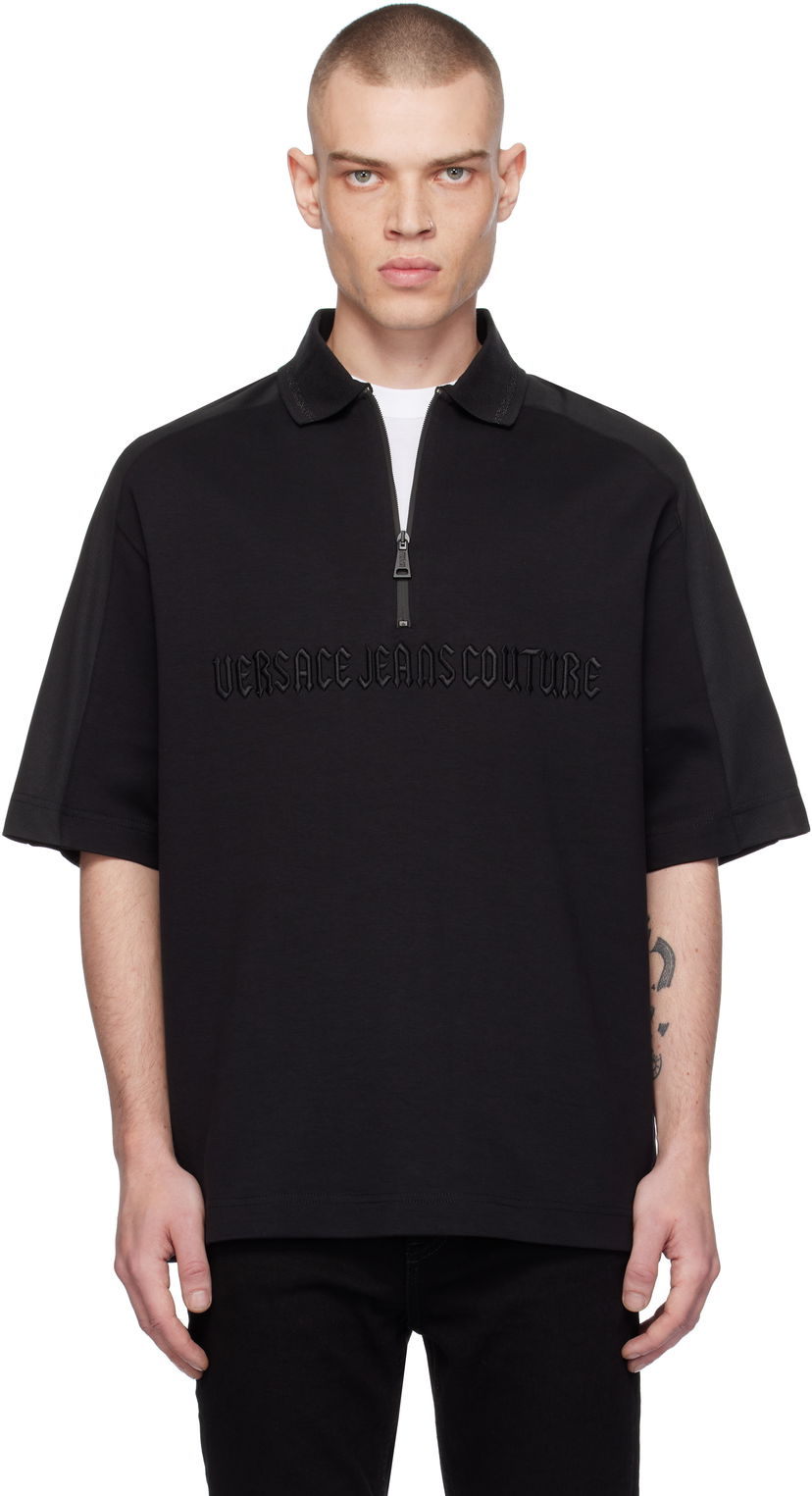 Polo majica Versace Goth Logo Polo Crna | E77GAGC01_ECJ03C