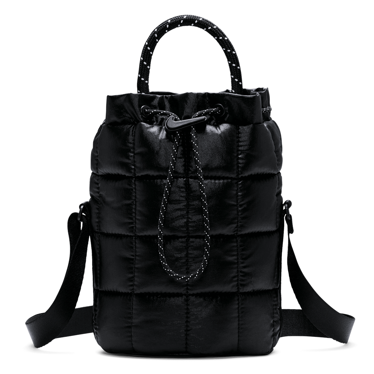 Tote bag Nike NSW Quilted Drawstring Tiny Tote Crna | HQ6709-010, 0