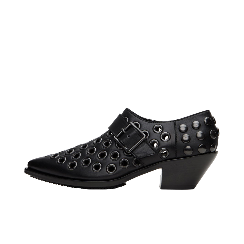 Tenisice i cipele Junya Watanabe Steer Oiled Studded Leather Heels Crna | JL-K106-001