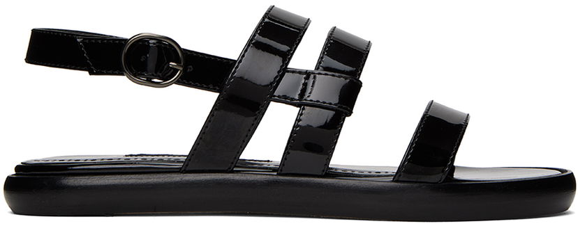 Dodaci Manolo Blahnik Manolo Blahnik Memaar Patent Leather Sandals Crna | 123-2193
