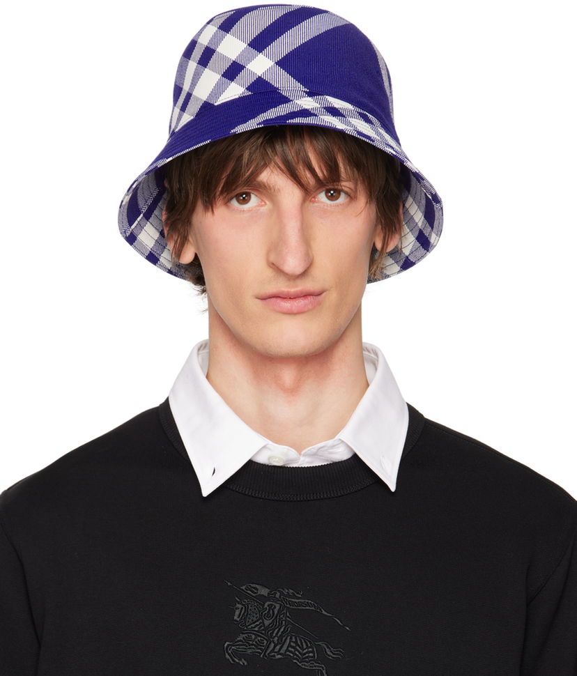 Kapa Burberry Check Bucket Hat Tamnoplava | 8079490