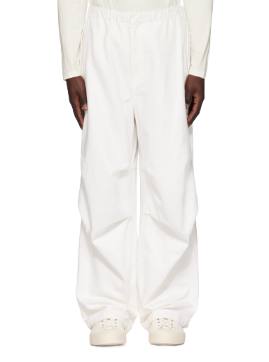 Hlače Jil Sander Drawstring Denim Trousers Bijela | J21KA0178 J46463