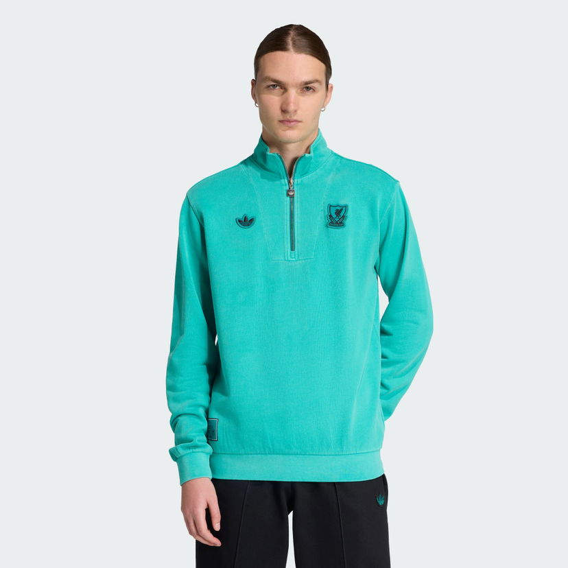 Dukserice adidas Performance Top Liverpool FC Terrace Icons Tirkiz | JX0668