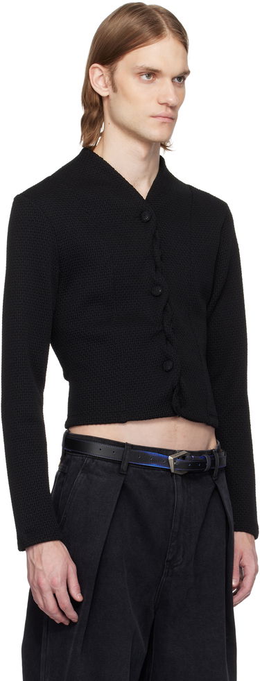 Džemper ADER ERROR ADER error Cropped Cable Knit Cardigan Crna | BO01SSKT0702BK, 1