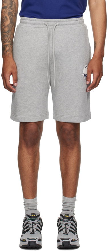 Kratke hlače Moncler Moncler Logo Patch Cotton Shorts Siva | K20918H0000489AZU, 0