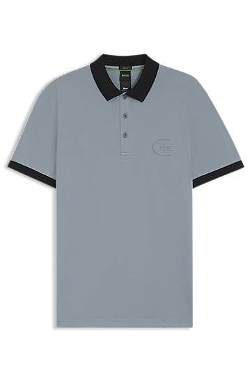 Polo majica BOSS Moisture-Wicking Stretch Piqué Polo Shirt Plava | 50544192