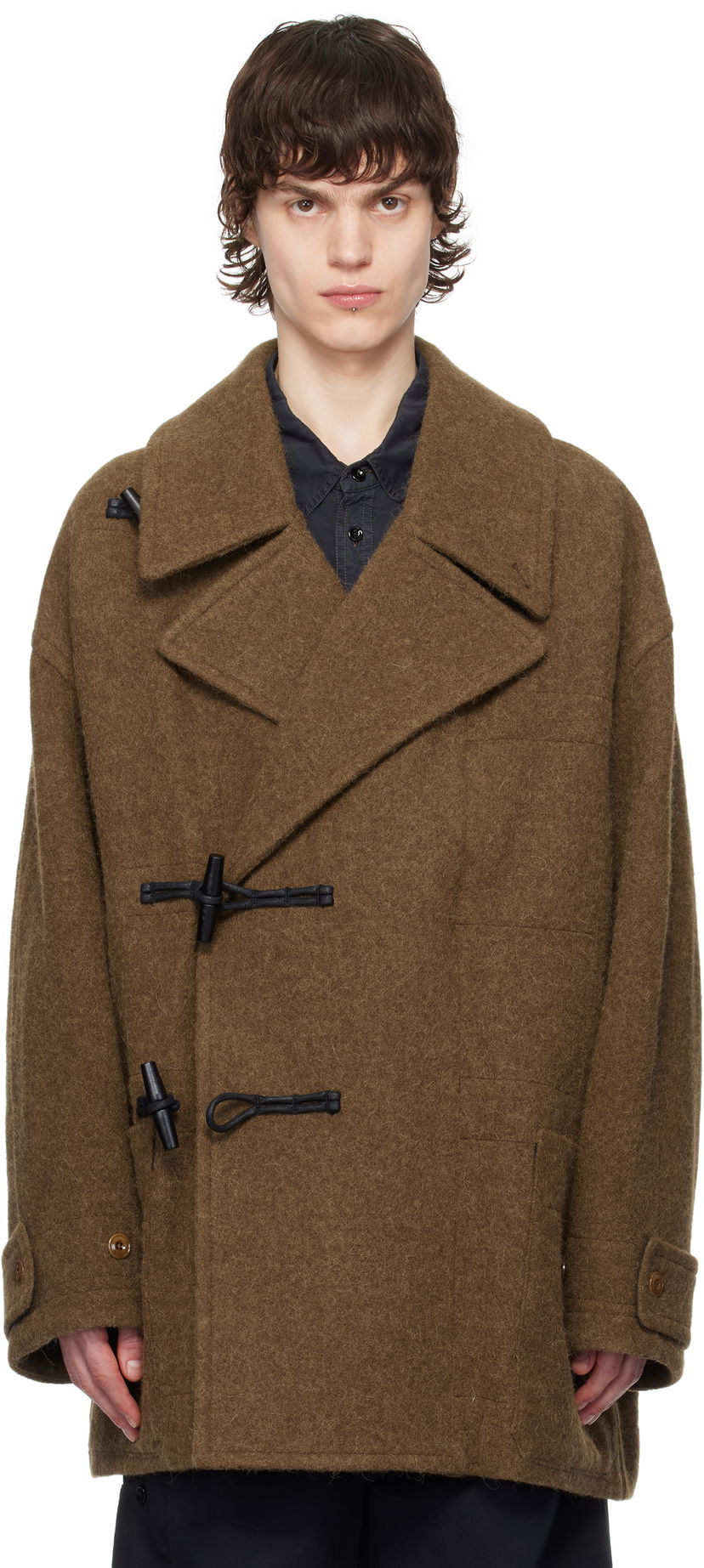 Kaputi LEMAIRE Lemaire Short Duffle Coat Smeđa | CO1089 LF504