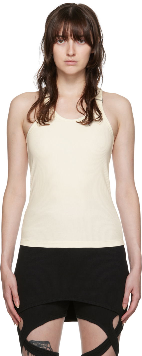 Majica bez rukava Dion Lee Fitted Tank Top Bež | C3069P22