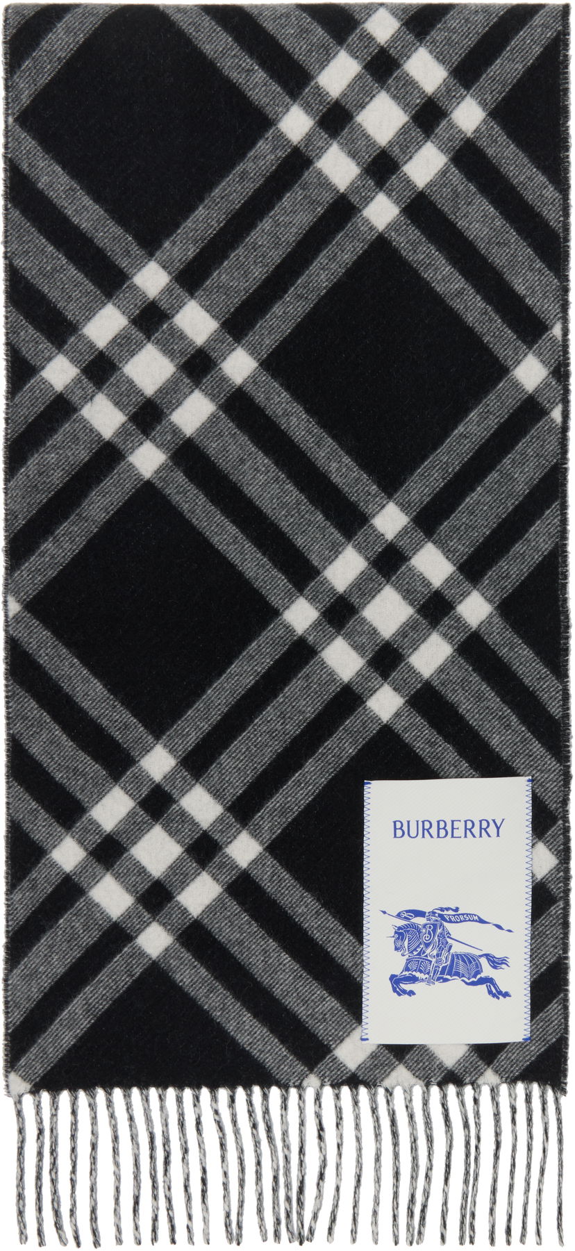 Šal Burberry Cashmere Check Scarf Crna | 8099650