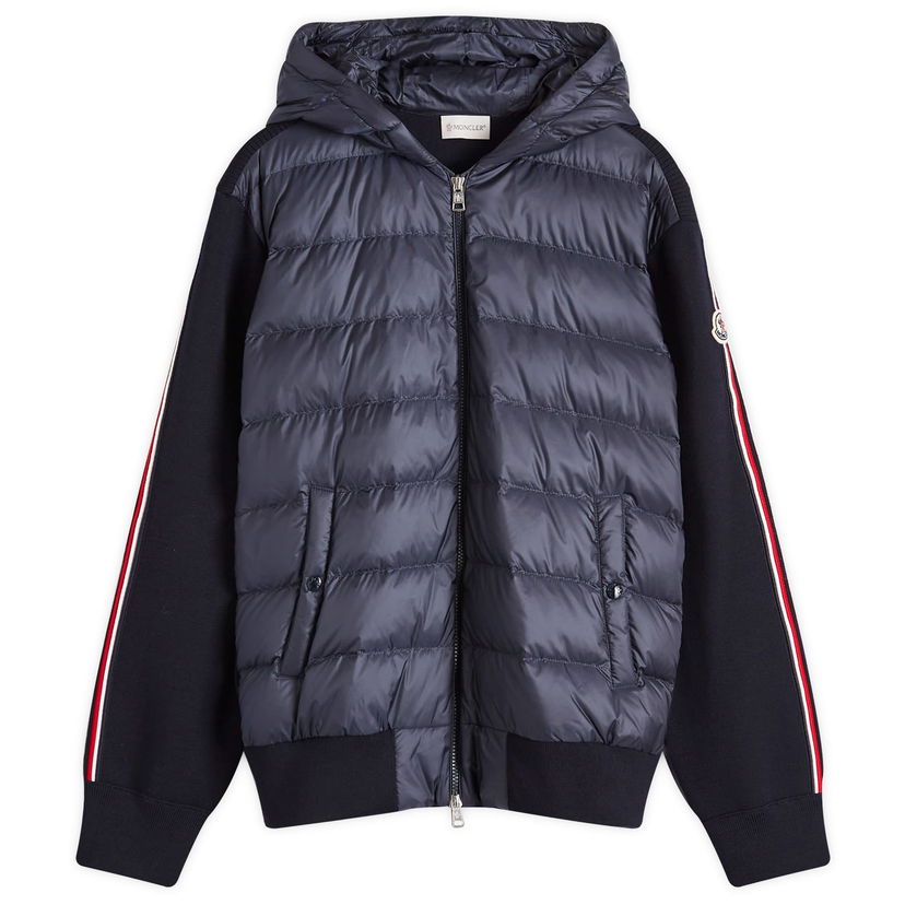 Jakna Moncler Down Knit Hooded Cardigan Jacket Crna | 9B000-M1131-22-742